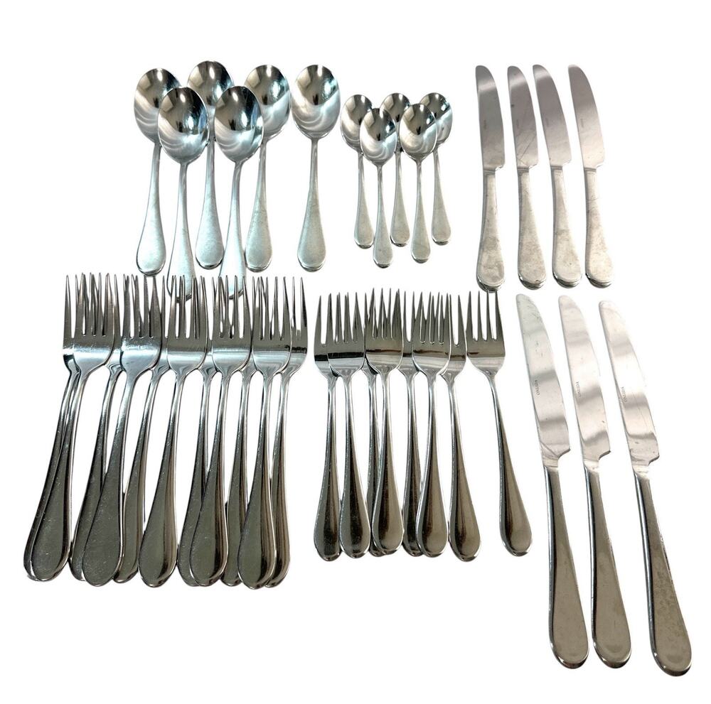 Oneida 18/10 Stainless Steel Flatware Set Service for 5+ 37 Pieces Teardrop
